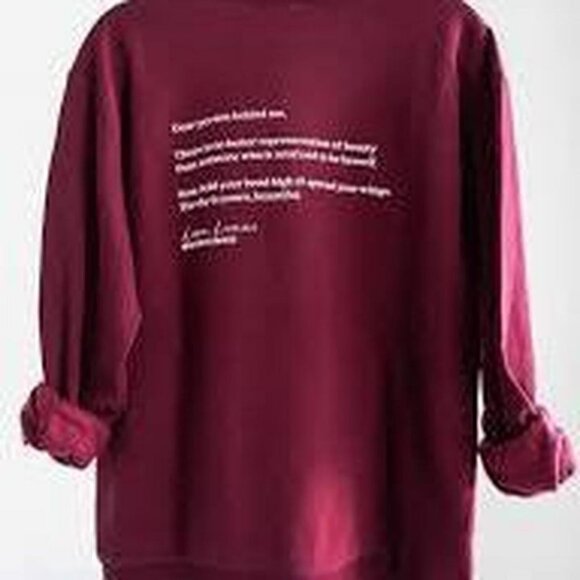 NWT dear body Crew Neck Sweatshirt by love, lexxi Dear Person Behind Me message - Picture 2 of 4